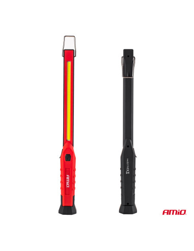 Portátil led de trabajo rojo y negro