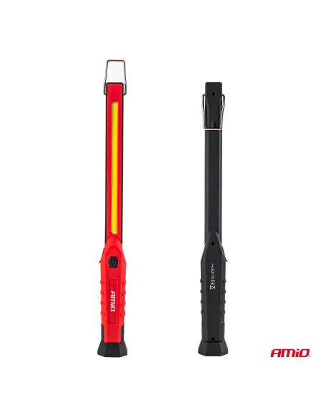 Portátil led de trabajo rojo y negro