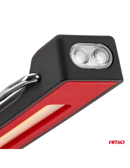 Portátil led de trabajo rojo y negro