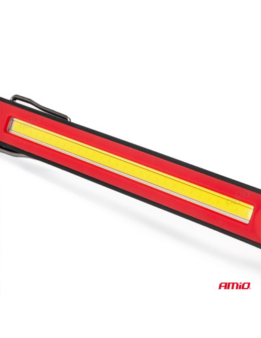 Portátil led de trabajo rojo y negro