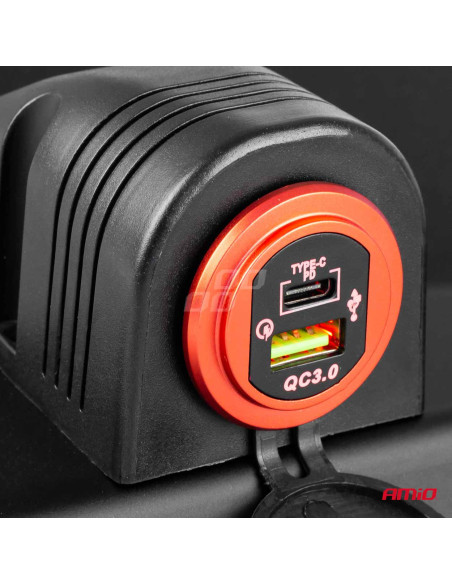 Cargador empotrable impermeable 2xUSB 2.1A