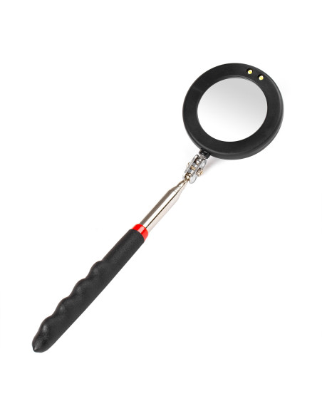 Espejo telescópico de inspección con luz led