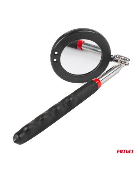 Espejo telescópico de inspección con luz led