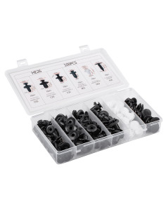 Surtido 100 clips para tapicería de PVC (6 tipos)