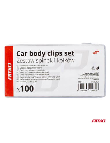 Surtido 100 clips para tapicería de PVC (6 tipos)