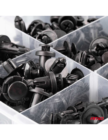 Surtido 620 clips para tapicería de PVC (16 tipos)