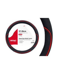 Funda de volante (color: negro y rojo)