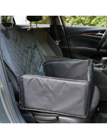 Asiento/ Protector para mascotas negra (2 en 1)