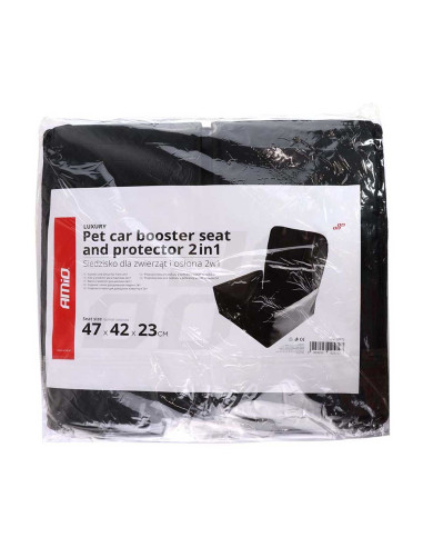 Asiento/ Protector para mascotas negra (2 en 1)