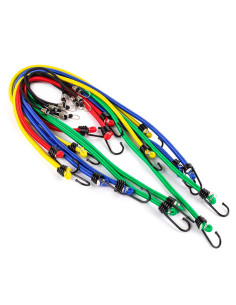 Cuerdas elásticas para sujeción de carga (12 uds.)