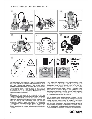 Kit de adaptadores Osram Night Breaker led 64210DA02  compatible con kits de led homologados Osram Night Breaker Led
