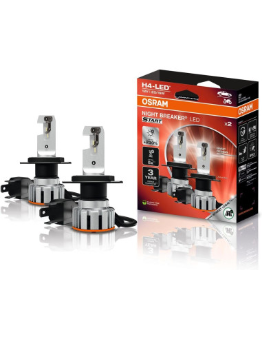 ? OSRAM NIGHT BREAKER LED START H4 – Hasta un 230% más de brillo y 6000K | ¡Compra ahora!
