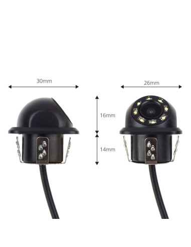 ? Cámara de visión trasera HD con visión nocturna LED (18 mm.) ✅