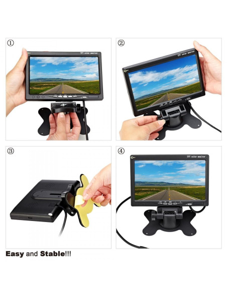 Kit Sistema de vigilancia 12V con pantalla HD LCD TFT