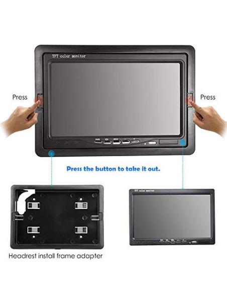 Kit Sistema de vigilancia 12V con pantalla HD LCD TFT