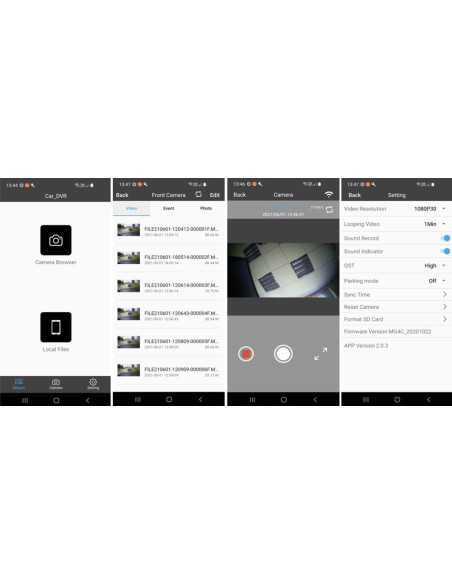 ? MateGo MG4B - Dashcam cámara de grabación de conducción para coche con Wifi, sensor de gravedad y GPS ✅