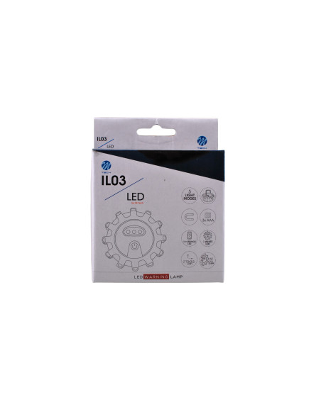 Luz led de avdertencia (12+3 led, 3xAAA)