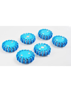 Luces de advertencia recargables, 12+3 Leds, kit en maleta 2