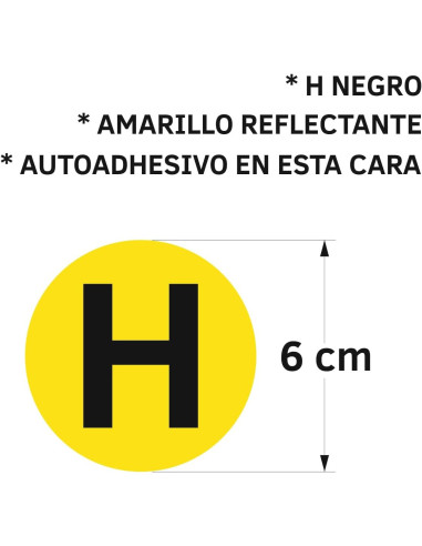 ?✨ Distintivo "H" Vehículo Histórico 60 mm Interior – ¡Envío Gratis!