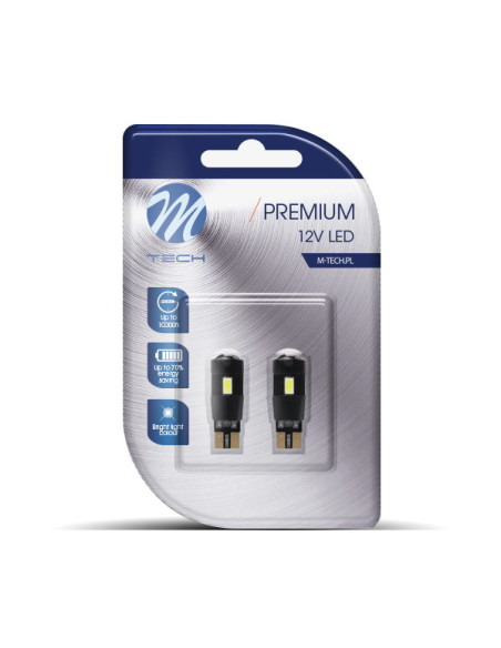 2 Bombillas 6 leds can-bus T10 (w5w) con lente