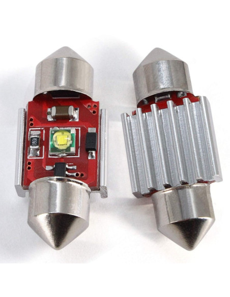 2 Bombilas plafonier can-bus 36mm. 1 led