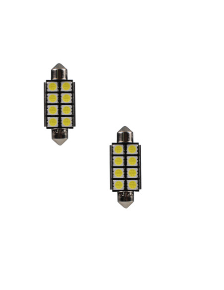 2 Bombillas 24V plafonier 42mm 3 SMD blancos can-b