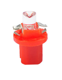2 Bombillas led - T5 B8.5d 12V Cóncavo (color rojo) 2