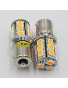 Juego bombillas led BAU15S Ámbar 12V