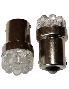 2 Bombillas Led Blanco BA15S R5W R10W 24V