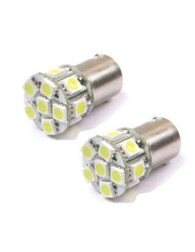 2 Bombillas Led blanco BA15S P21W 24V