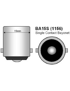 2 Bombillas Led blanco BA15S P21W 24V 2