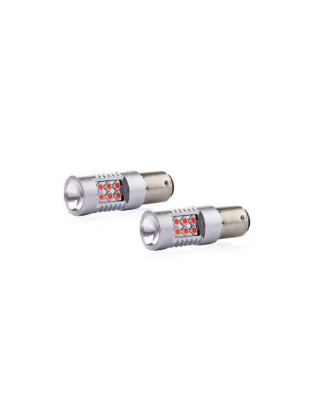 Juego bombillas led rojo BAY15D P21/5W can-bus 12V