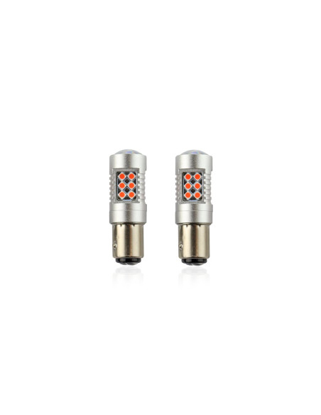 Juego bombillas led rojo BAY15D P21/5W can-bus 12V