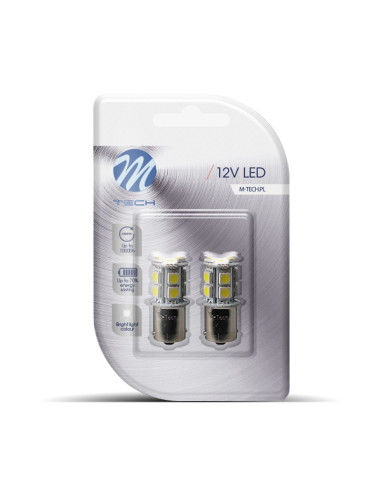 Juego 2 bombillas led BA15S P21W 12V Blanco