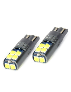 Pareja de bombillas de led blancas T10 w5w con can-bus