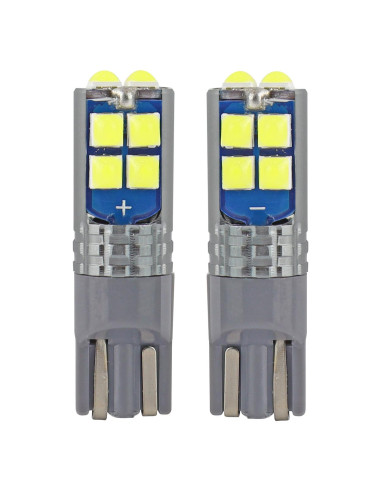 Pareja de bombillas de led blancas T10 w5w con can-bus