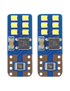 Pareja de bombillas de led blancas T10 w5w con can-bus 2