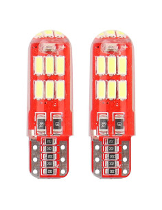 Pareja de bombillas de led blancas T10 w5w con can-bus 2