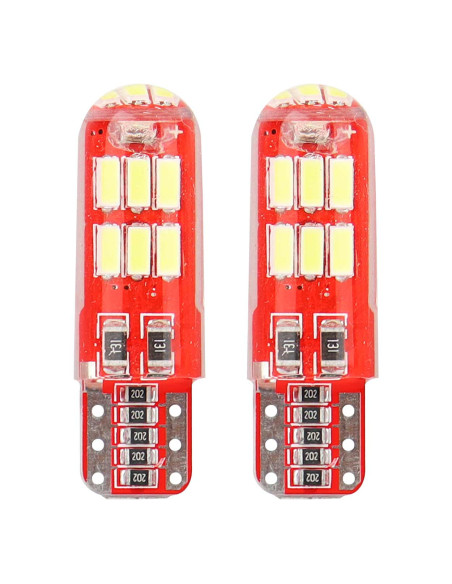 Pareja de bombillas de led blancas T10 w5w con can-bus