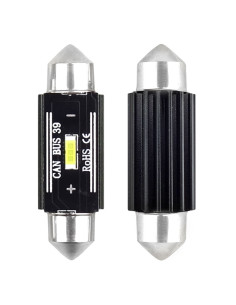 Pareja de bombillas de led blancas de plafonier C5W / C10W (39 mm.) con can-bus