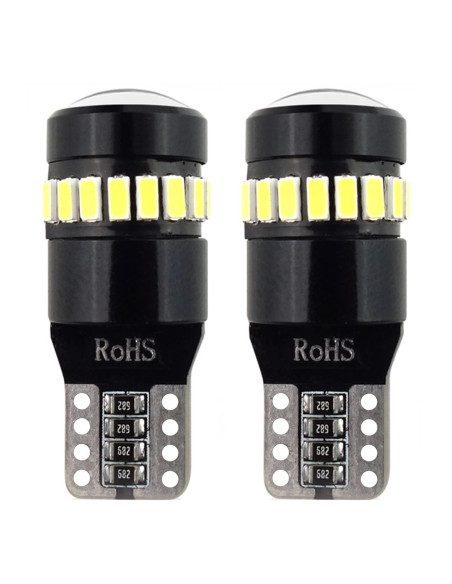 Pareja de bombillas de led blancas T10 w5w con can-bus