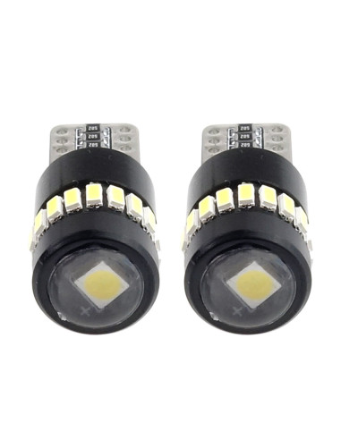Pareja de bombillas de led blancas T10 w5w con can-bus
