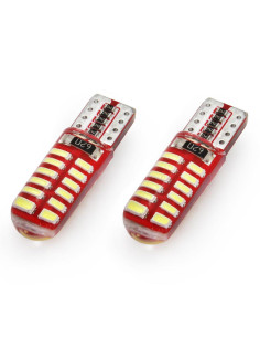 Pareja de bombillas de led blancas T10 w5w con can-bus