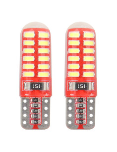 Pareja de bombillas de led blancas T10 w5w con can-bus 2