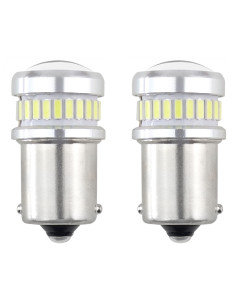 Pareja de bombillas de led blancas de un polo P21W con can-bus