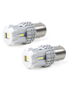 Pareja de bombillas de led blancas de un polo P21W con can-bus