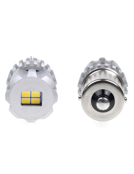 Pareja de bombillas de led blancas de un polo P21W con can-bus