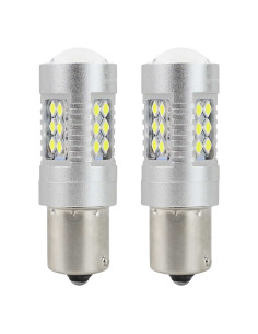 Pareja de bombillas de led blancas de un polo P21W con can-bus 2