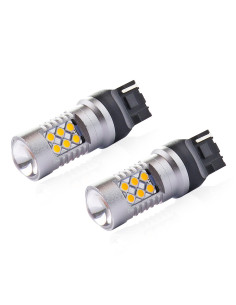 Pareja de bombillas de led ámbar de cuña T20 (WY21W) con can-bus