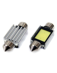 Pareja de bombillas de led blancas de plafonier C5W / C10W (36 mm.) con can-bus
